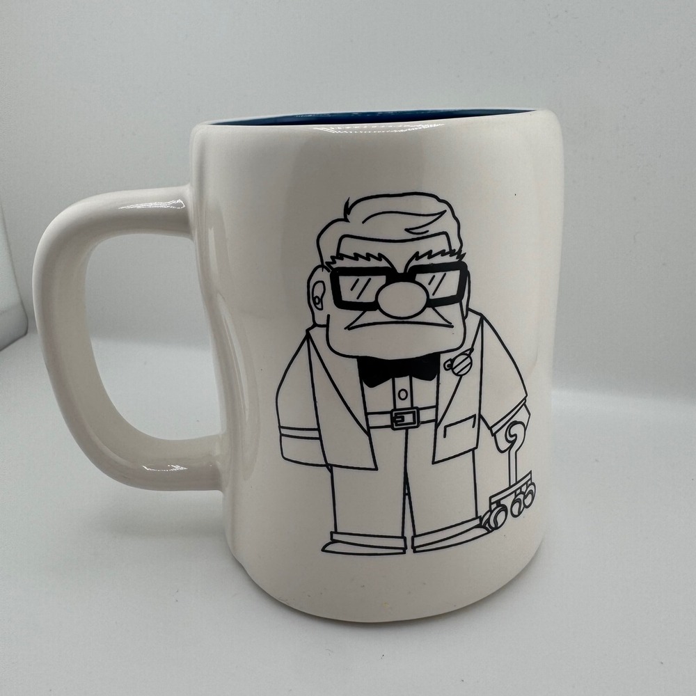 Rae Dunn Disney Pixar Up Carl Mug Public Menace Double Sided Ceramic